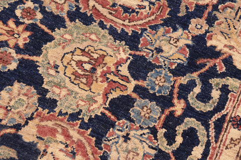handmade Traditional Kafkaz Blue Red Hand Knotted RECTANGLE 100% WOOL area rug 6x9