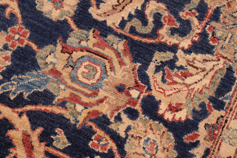 handmade Traditional Kafkaz Blue Red Hand Knotted RECTANGLE 100% WOOL area rug 6x9