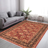 handmade Traditional Kafkaz Rust Blue Hand Knotted RECTANGLE 100% WOOL area rug 6 x 9