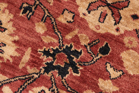 handmade Traditional Kafkaz Rust Blue Hand Knotted RECTANGLE 100% WOOL area rug 6X9