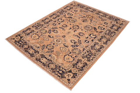 handmade Traditional Kafkaz Rose Blue Hand Knotted RECTANGLE 100% WOOL area rug 6x9