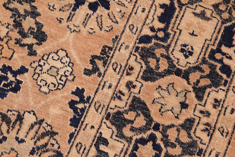 handmade Traditional Kafkaz Rose Blue Hand Knotted RECTANGLE 100% WOOL area rug 6x9
