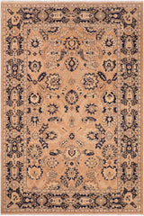 handmade Traditional Kafkaz Rose Blue Hand Knotted RECTANGLE 100% WOOL area rug 6X9