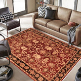 handmade Traditional Kafkaz Red Black Hand Knotted RECTANGLE 100% WOOL area rug 6 x 9