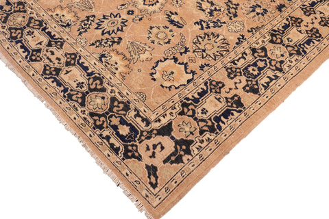handmade Traditional Kafkaz Rose Blue Hand Knotted RECTANGLE 100% WOOL area rug 6x9