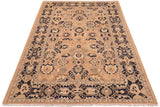 handmade Traditional Kafkaz Rose Blue Hand Knotted RECTANGLE 100% WOOL area rug 6 x 9