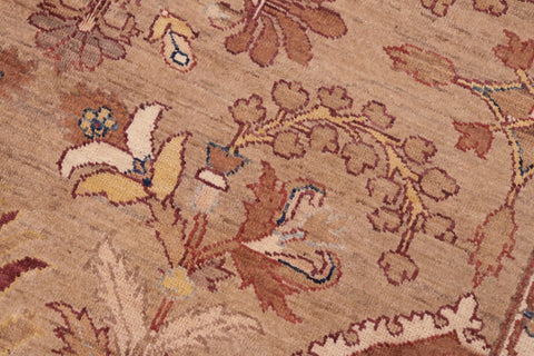 handmade Traditional Kafkaz Tan Brown Hand Knotted RECTANGLE 100% WOOL area rug 6' x 9'