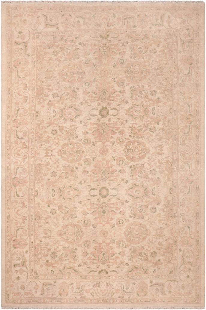 handmade Transitional Kafkaz Beige Tan Hand Knotted RECTANGLE 100% WOOL area rug 6X9