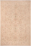 handmade Transitional Kafkaz Beige Tan Hand Knotted RECTANGLE 100% WOOL area rug 6X9