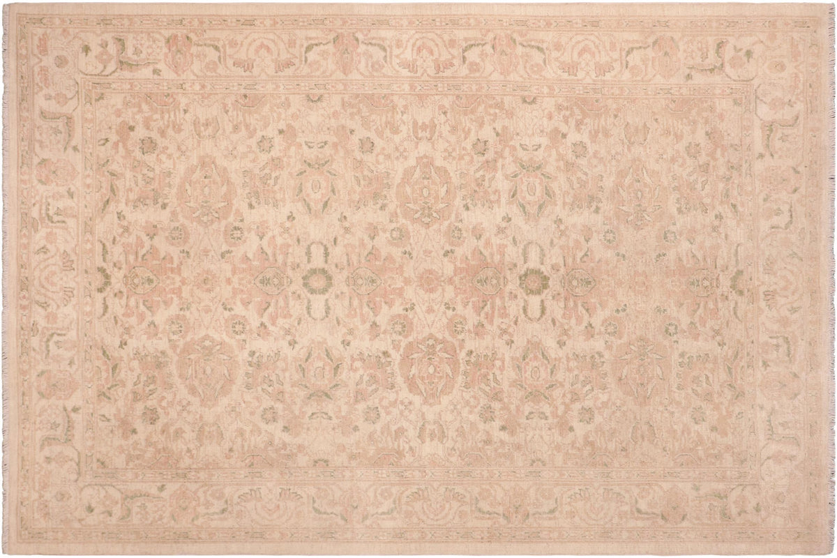 handmade Traditional Kafkaz Beige Tan Hand Knotted RECTANGLE 100% WOOL area rug 6x9