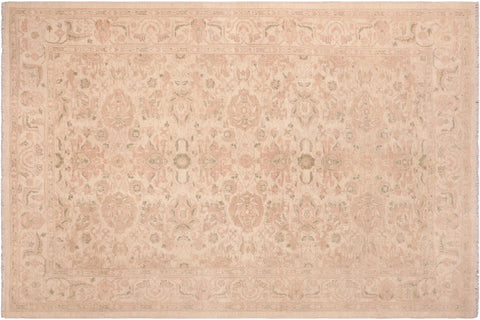 handmade Traditional Kafkaz Beige Tan Hand Knotted RECTANGLE 100% WOOL area rug 6x9