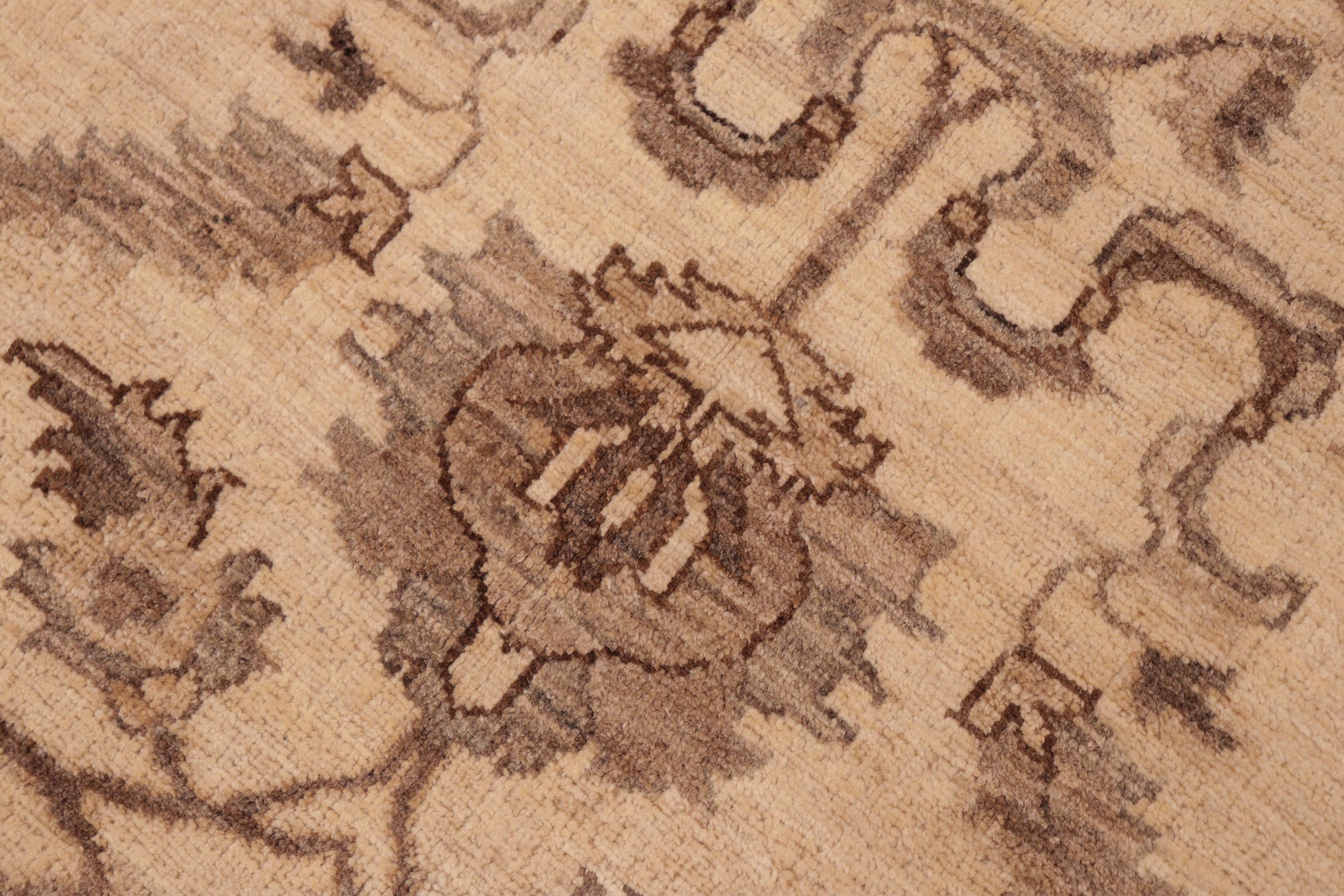 handmade Traditional Kafkaz Beige Brown Hand Knotted RECTANGLE 100% WOOL area rug 6x9