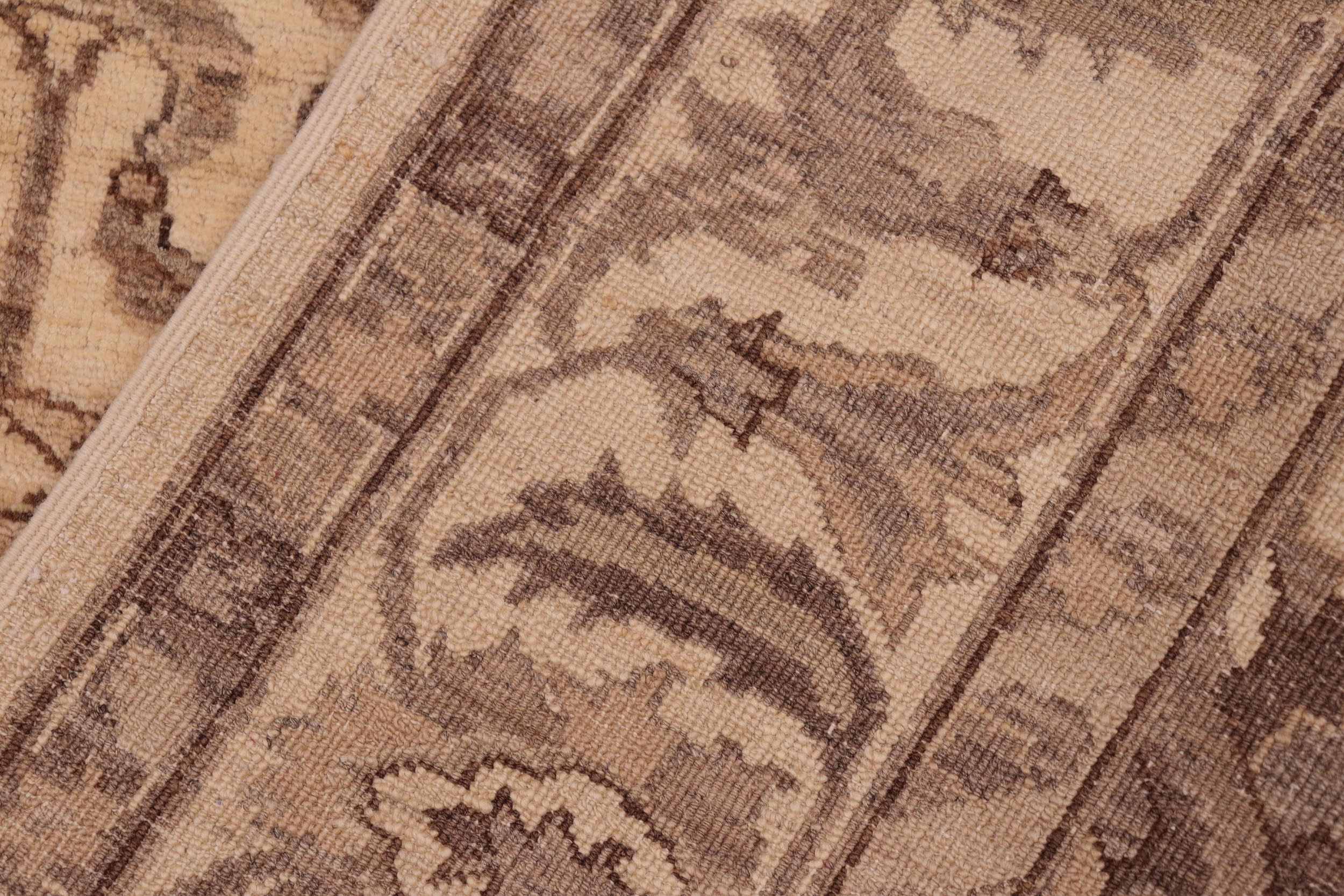 handmade Traditional Kafkaz Beige Brown Hand Knotted RECTANGLE 100% WOOL area rug 6x9