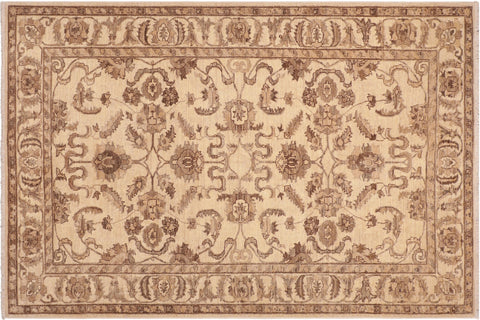 handmade Traditional Kafkaz Beige Brown Hand Knotted RECTANGLE 100% WOOL area rug 6x9