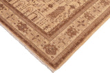 handmade Transitional Kafkaz Beige Brown Hand Knotted RECTANGLE 100% WOOL area rug 6 x 9