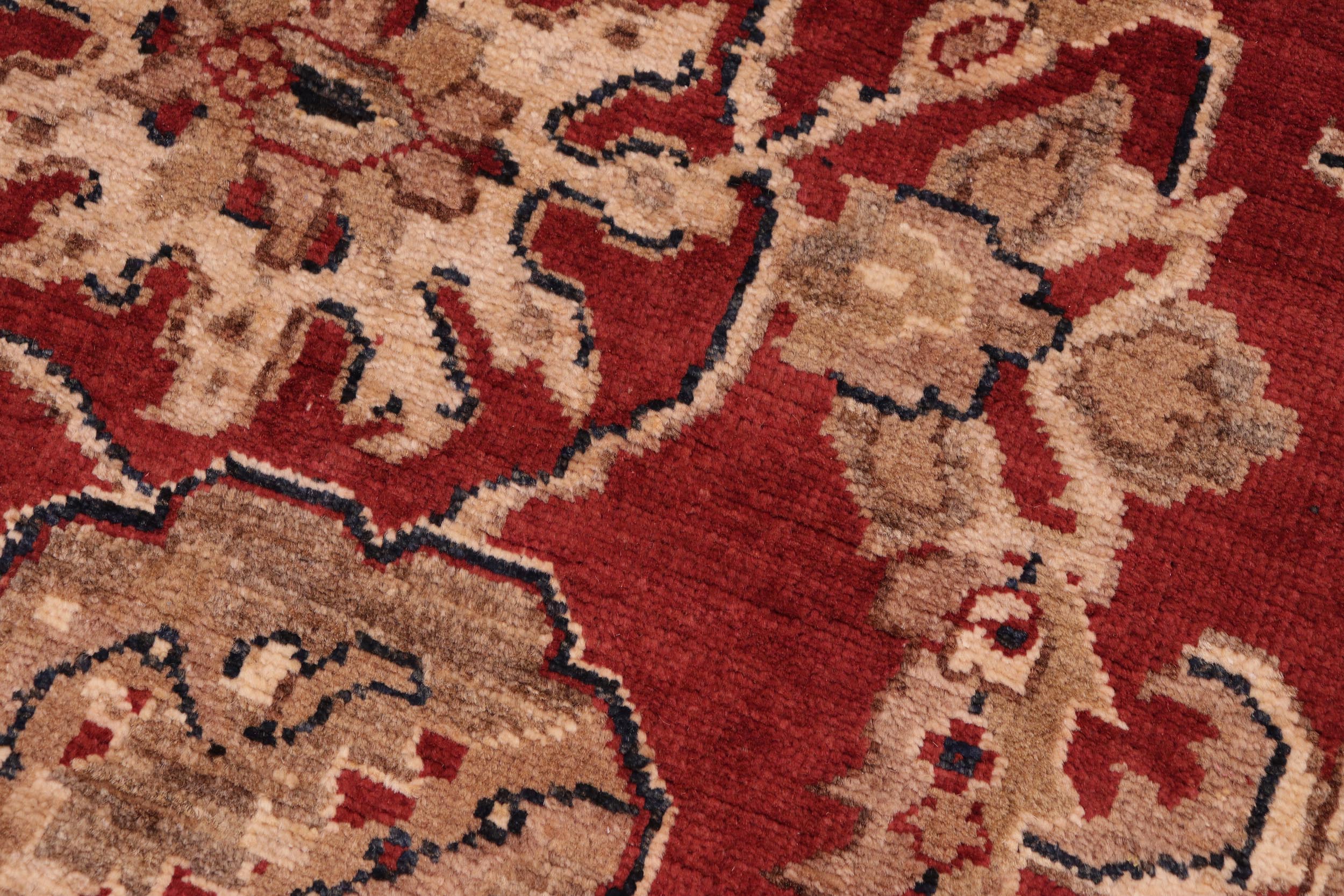 handmade Traditional Kafkaz Red Blue Hand Knotted RECTANGLE 100% WOOL area rug 6x9