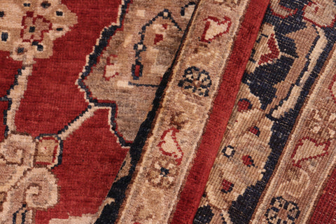 handmade Traditional Kafkaz Red Blue Hand Knotted RECTANGLE 100% WOOL area rug 6x9