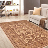 handmade Traditional Kafkaz Beige Brown Hand Knotted RECTANGLE 100% WOOL area rug 6 x 9