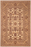 handmade Traditional Kafkaz Beige Brown Hand Knotted RECTANGLE 100% WOOL area rug 6 x 9