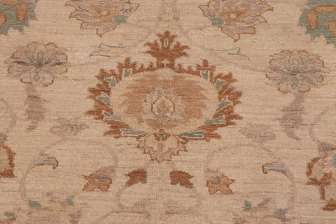 handmade Traditional Kafkaz Ivory Lt. Brown Hand Knotted RECTANGLE 100% WOOL area rug 6x9