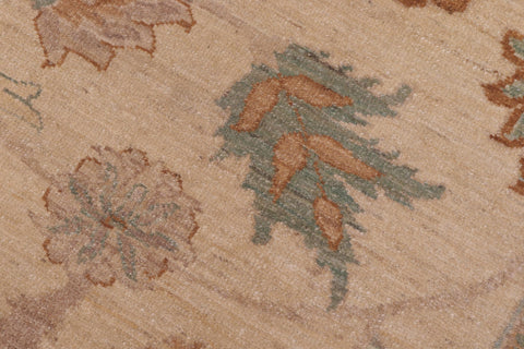 handmade Traditional Kafkaz Ivory Lt. Brown Hand Knotted RECTANGLE 100% WOOL area rug 6x9