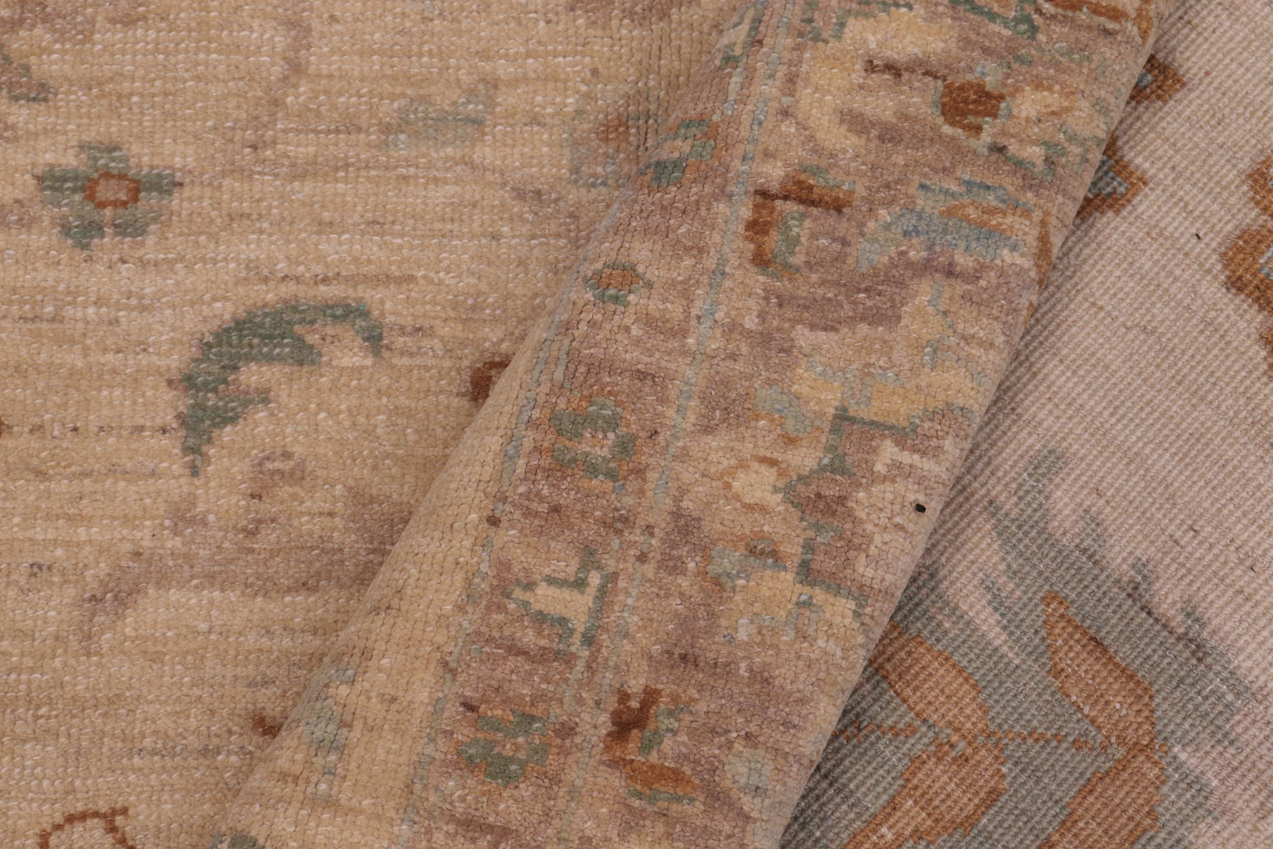 handmade Traditional Kafkaz Ivory Lt. Brown Hand Knotted RECTANGLE 100% WOOL area rug 6x9