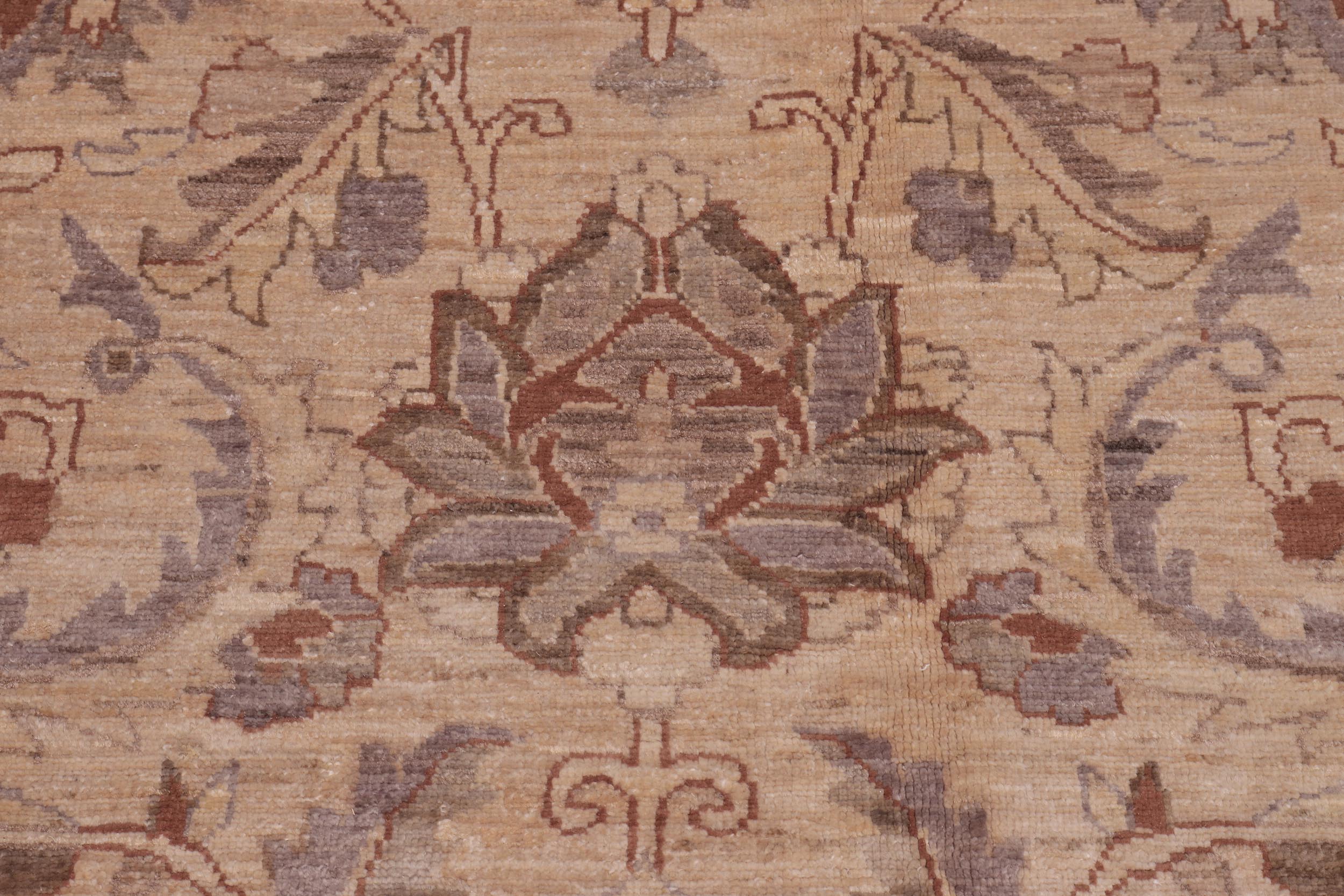handmade Traditional Kafkaz Gold Tan Hand Knotted RECTANGLE 100% WOOL area rug 6x9