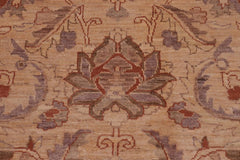 handmade Traditional Kafkaz Gold Tan Hand Knotted RECTANGLE 100% WOOL area rug 6X9