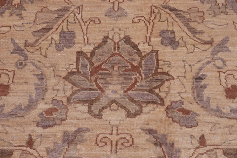 handmade Traditional Kafkaz Gold Tan Hand Knotted RECTANGLE 100% WOOL area rug 6x9