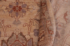 handmade Traditional Kafkaz Gold Tan Hand Knotted RECTANGLE 100% WOOL area rug 6X9