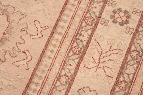 handmade Traditional Kafkaz Tan Brown Hand Knotted RECTANGLE 100% WOOL area rug 7x9