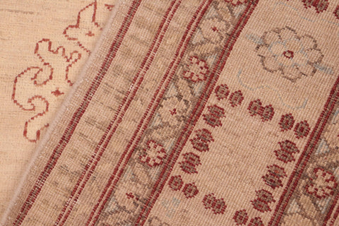 handmade Traditional Kafkaz Tan Brown Hand Knotted RECTANGLE 100% WOOL area rug 7x9