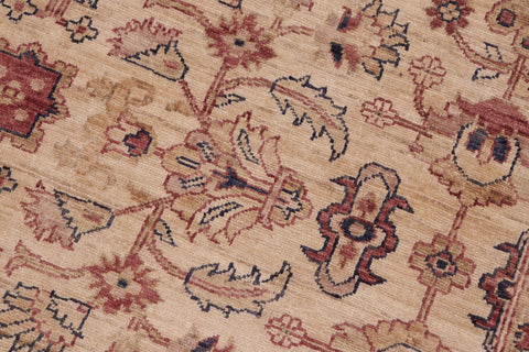 handmade Transitional Kafkaz Gold Rust Hand Knotted RECTANGLE 100% WOOL area rug 6' x 9'