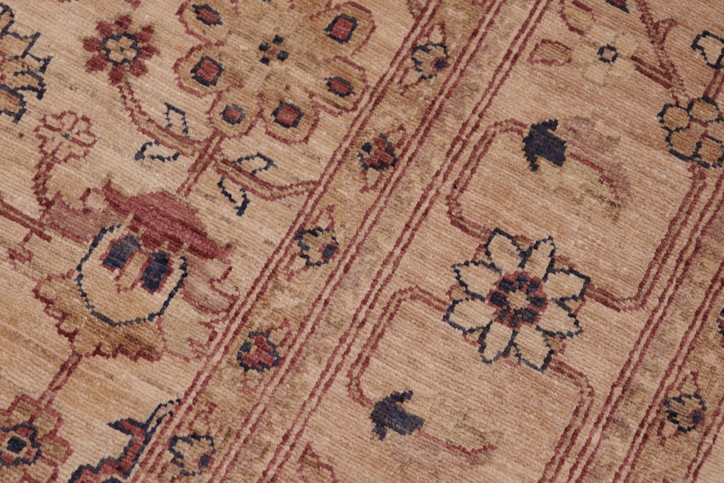 handmade Transitional Kafkaz Gold Rust Hand Knotted RECTANGLE 100% WOOL area rug 6' x 9'