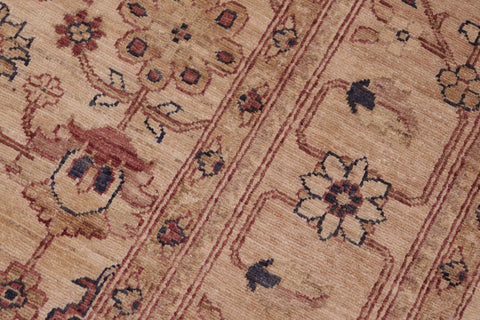 handmade Transitional Kafkaz Gold Rust Hand Knotted RECTANGLE 100% WOOL area rug 6' x 9'