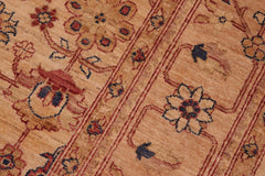 handmade Transitional Kafkaz Gold Rust Hand Knotted RECTANGLE 100% WOOL area rug 6X9