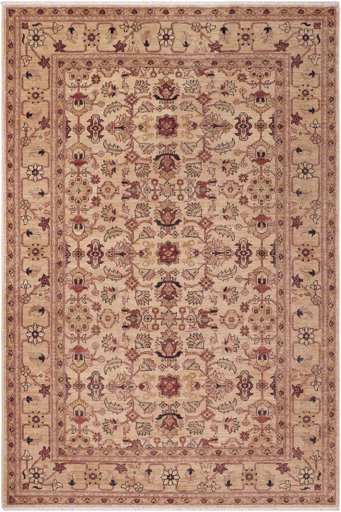 handmade Transitional Kafkaz Gold Rust Hand Knotted RECTANGLE 100% WOOL area rug 6X9