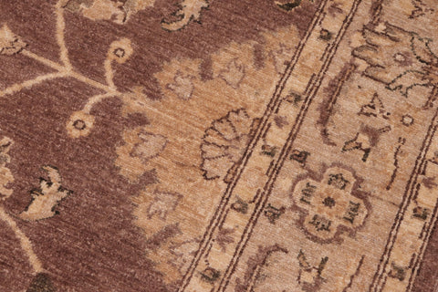 handmade Traditional Kafkaz Brown Tan Hand Knotted RECTANGLE 100% WOOL area rug 6x9