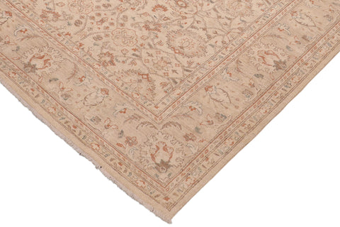 handmade Transitional Kafkaz Beige Tan Hand Knotted RECTANGLE 100% WOOL area rug 6' x 9'