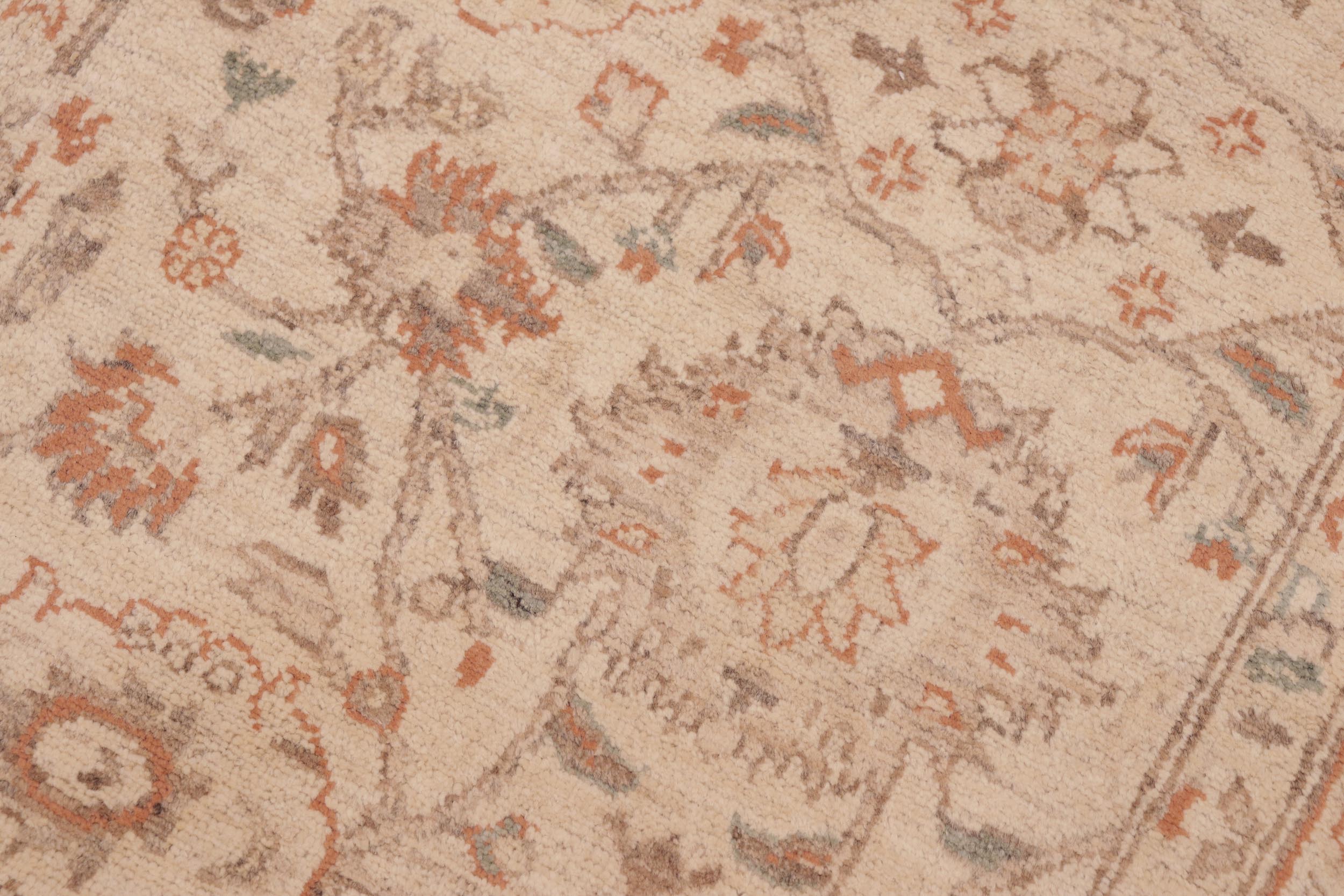 handmade Transitional Kafkaz Beige Tan Hand Knotted RECTANGLE 100% WOOL area rug 6' x 9'