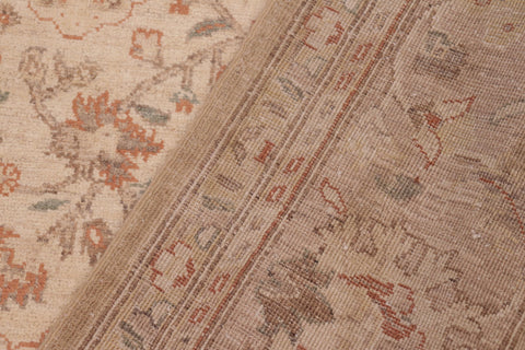 handmade Transitional Kafkaz Beige Tan Hand Knotted RECTANGLE 100% WOOL area rug 6' x 9'