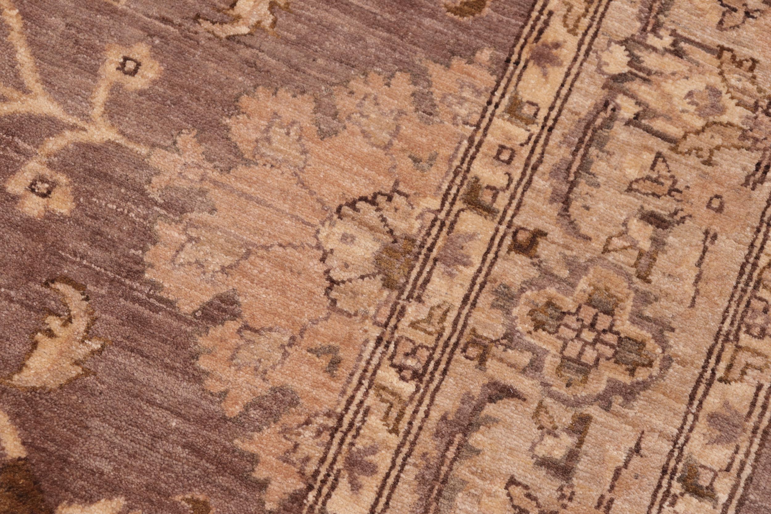 handmade Traditional Kafkaz Brown Tan Hand Knotted RECTANGLE 100% WOOL area rug 6x9