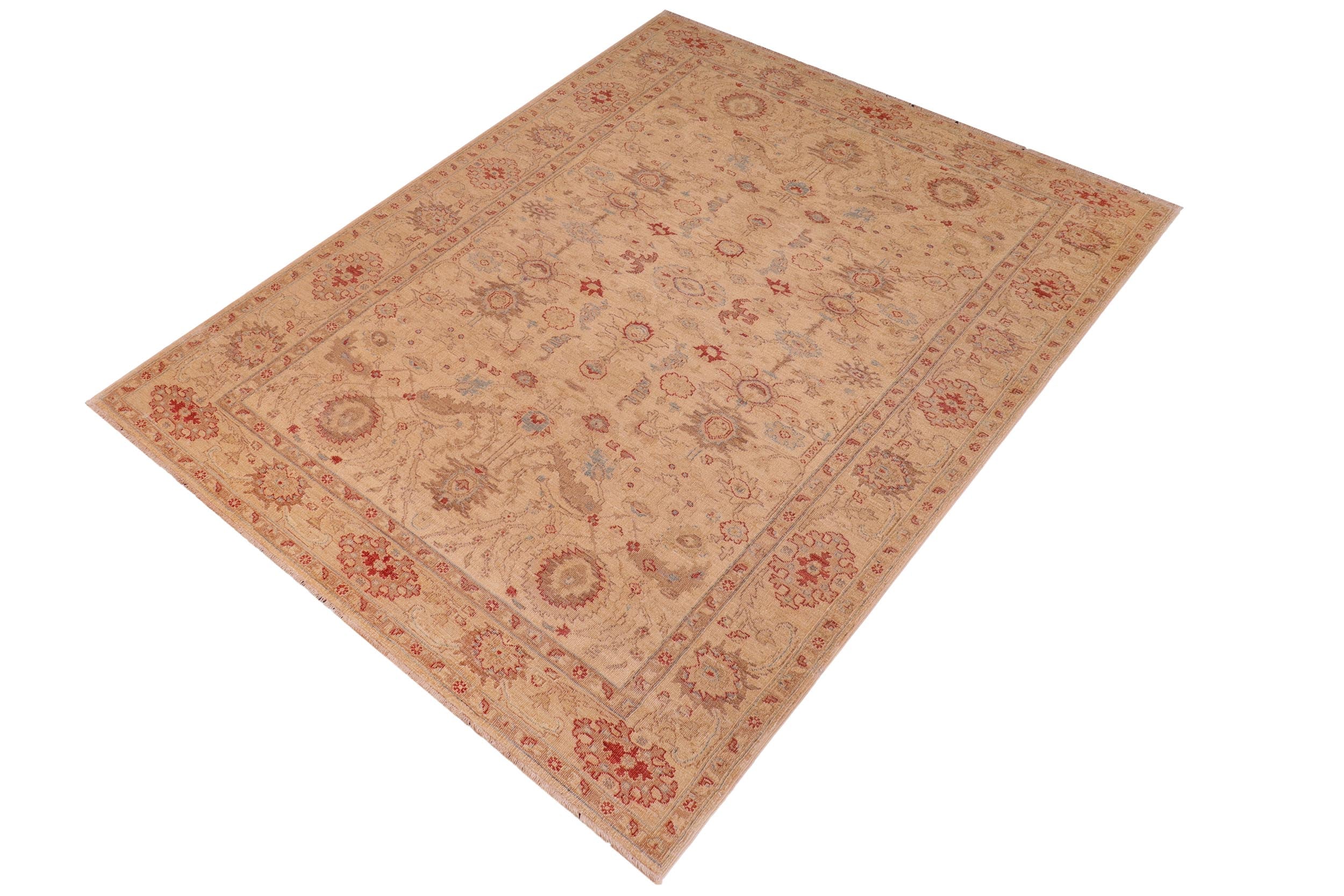 handmade Traditional Kafkaz Gold Gold Hand Knotted RECTANGLE 100% WOOL area rug 6x9