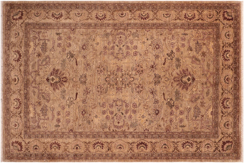 handmade Traditional Kafkaz Gray Tan Hand Knotted RECTANGLE 100% WOOL area rug 6x9