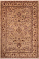 handmade Traditional Kafkaz Gray Tan Hand Knotted RECTANGLE 100% WOOL area rug 6X9