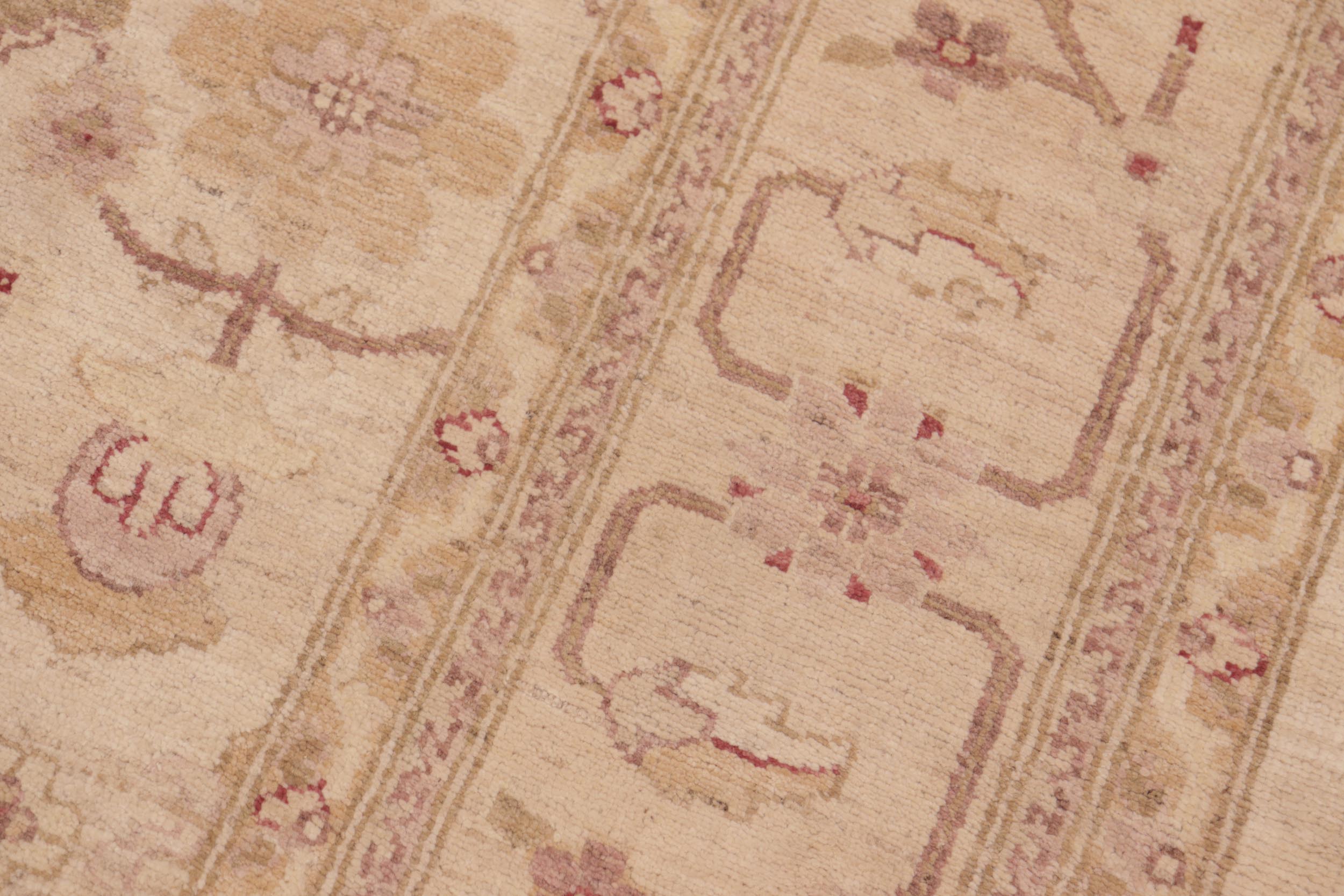 handmade Traditional Kafkaz Beige Tan Hand Knotted RECTANGLE 100% WOOL area rug 6x9