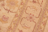 handmade Transitional Kafkaz Beige Tan Hand Knotted RECTANGLE 100% WOOL area rug 6 x 9