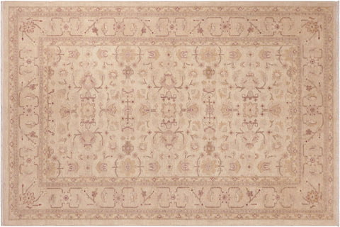 handmade Traditional Kafkaz Beige Tan Hand Knotted RECTANGLE 100% WOOL area rug 6x9
