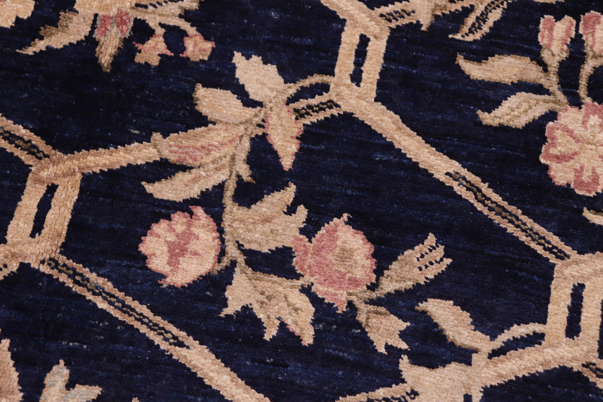 handmade Transitional Kafkaz Blue Tan Hand Knotted RECTANGLE 100% WOOL area rug 6' x 9'