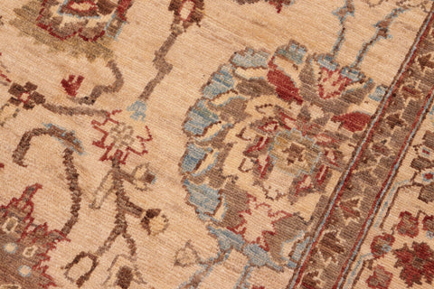 handmade Traditional Kafkaz Beige Brown Hand Knotted RECTANGLE 100% WOOL area rug 6x9